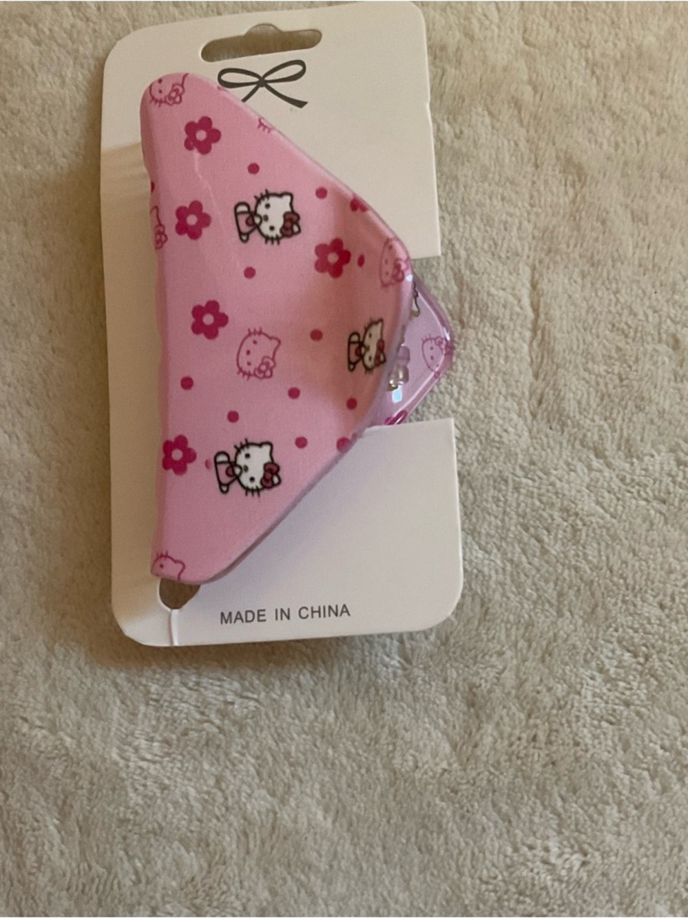 Hello Kitty Pink Floral Snap Hair Clip